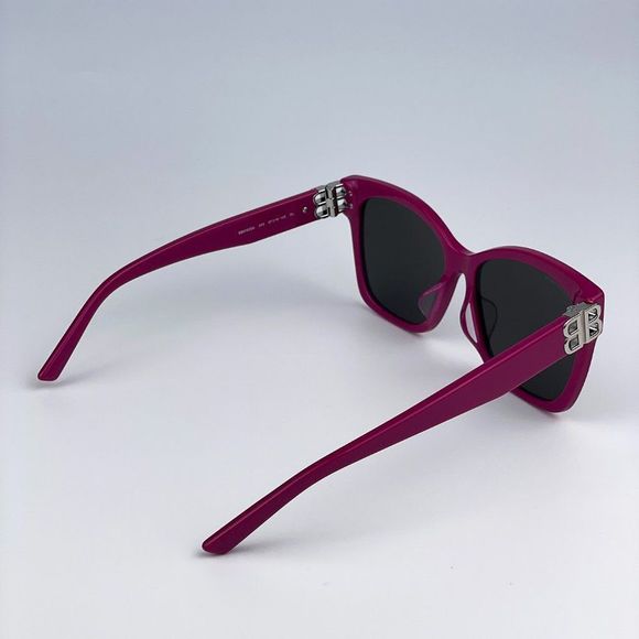 Balenciaga BB0102SA 013 Sunglasses Fuchsia Pink Grey Square Women main image 6
